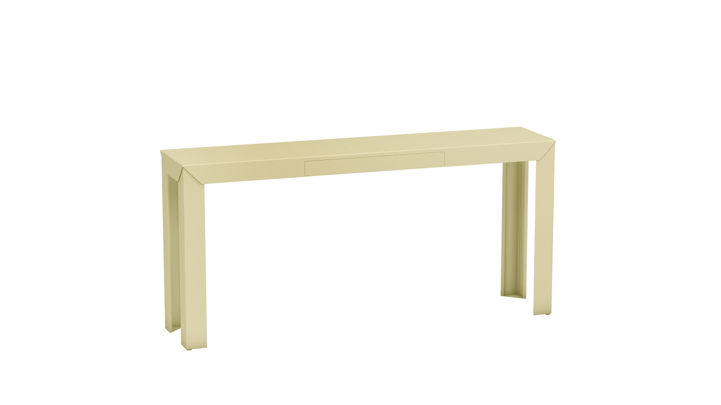 Console rectangulaire en métal avec tiroir 160cm Zef - MATIERE GRISE - La Maison MilanaiseChampagne 231Droits