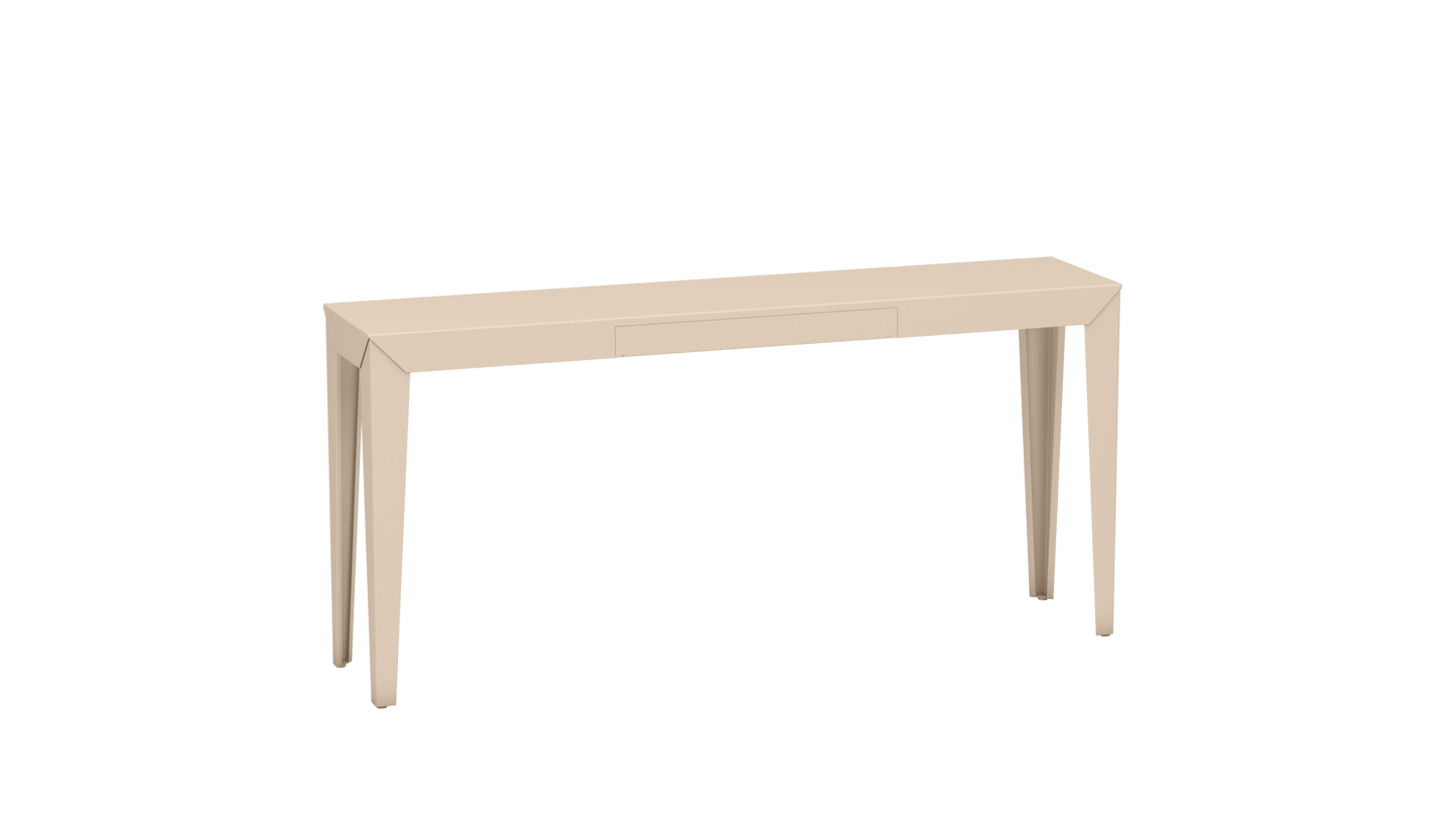 Console rectangulaire en métal avec tiroir 160cm Zef - MATIERE GRISE - La Maison MilanaiseEggshell 161Fuselés