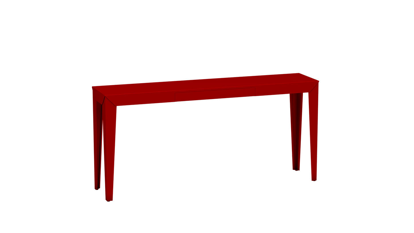 Console rectangulaire en métal avec tiroir 160cm Zef - MATIERE GRISE - La Maison MilanaiseVermillon 012Fuselés