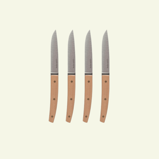 Couteaux à steak en inox et érable, lot de 4 - COSTA NOVA - La Maison MilanaiseC20705STEAK