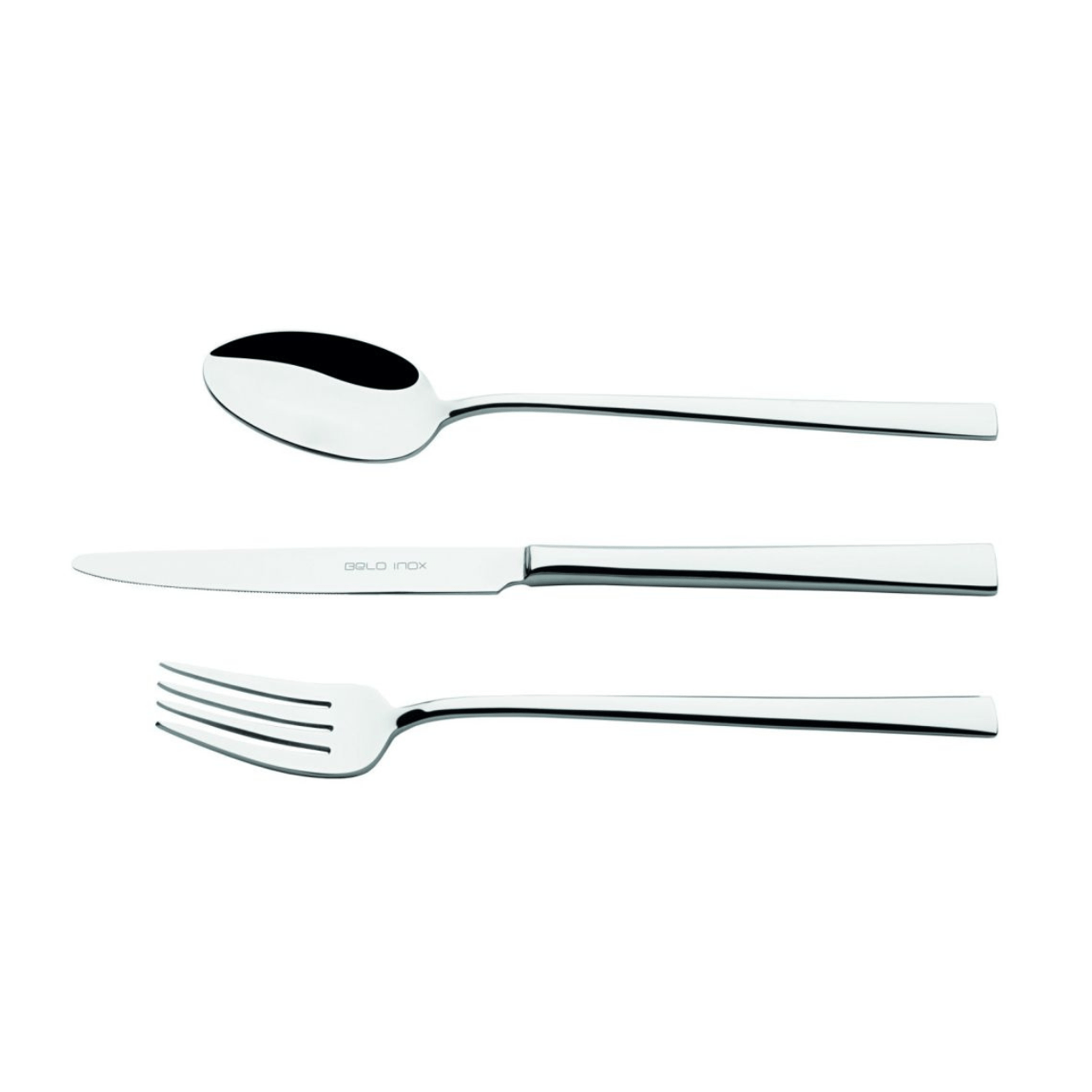 Couverts TOUCH en acier inox 18/10 – Design contemporain par BELO INOX - La Maison MilanaiseBELOINOXTOUCHBRILLANT2424 pièceInox Brillant