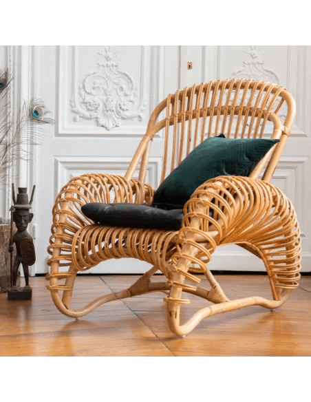 Fauteuil BOUCLE – Le charme du rotin vintage revisité - KOK MAISON - La Maison Milanaise627 - 1