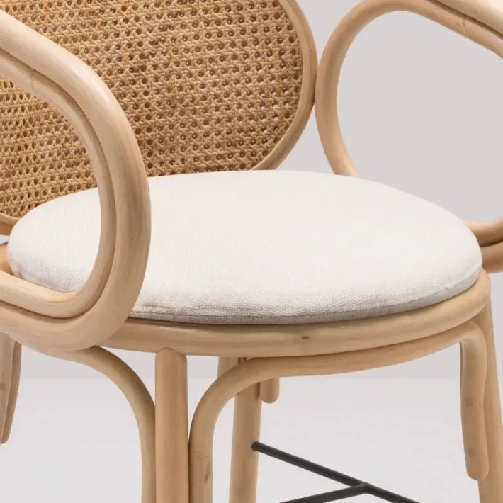 Fauteuil de table CONTOUR en rotin naturel – Orchid Edition X KOK MAISON - La Maison MilanaiseCONTOUR - 6Coussin Écru