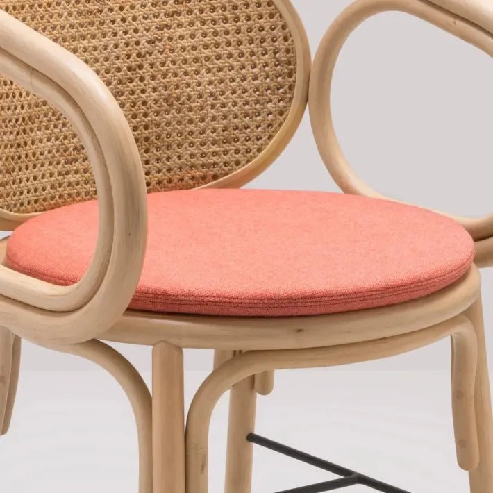 Fauteuil de table CONTOUR en rotin naturel – Orchid Edition X KOK MAISON - La Maison MilanaiseCONTOUR - 7Coussin Corail