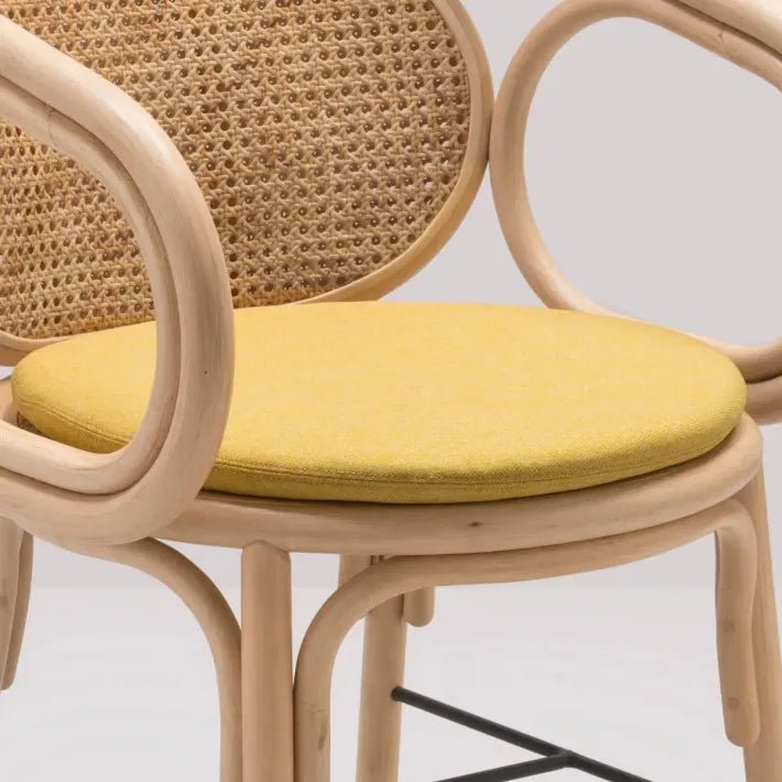 Fauteuil de table CONTOUR en rotin naturel – Orchid Edition X KOK MAISON - La Maison MilanaiseCONTOUR - 2Coussin Moutarde