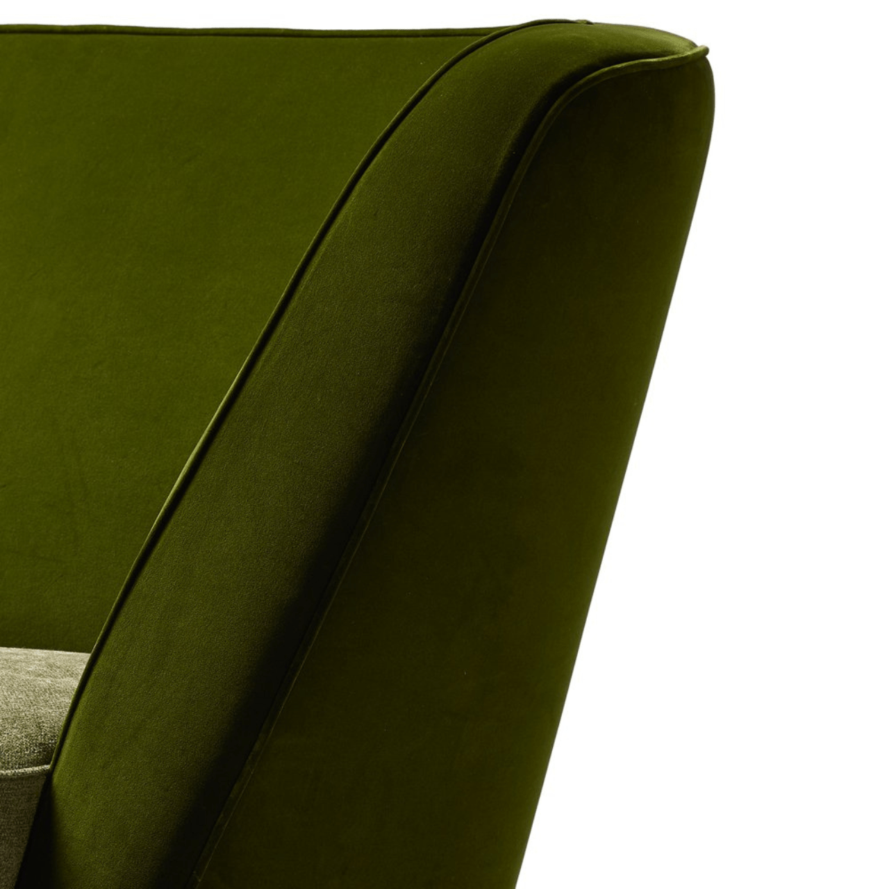 Fauteuil droit en tissu er velours vert Baia - MARIONI - La Maison Milanaisei0311