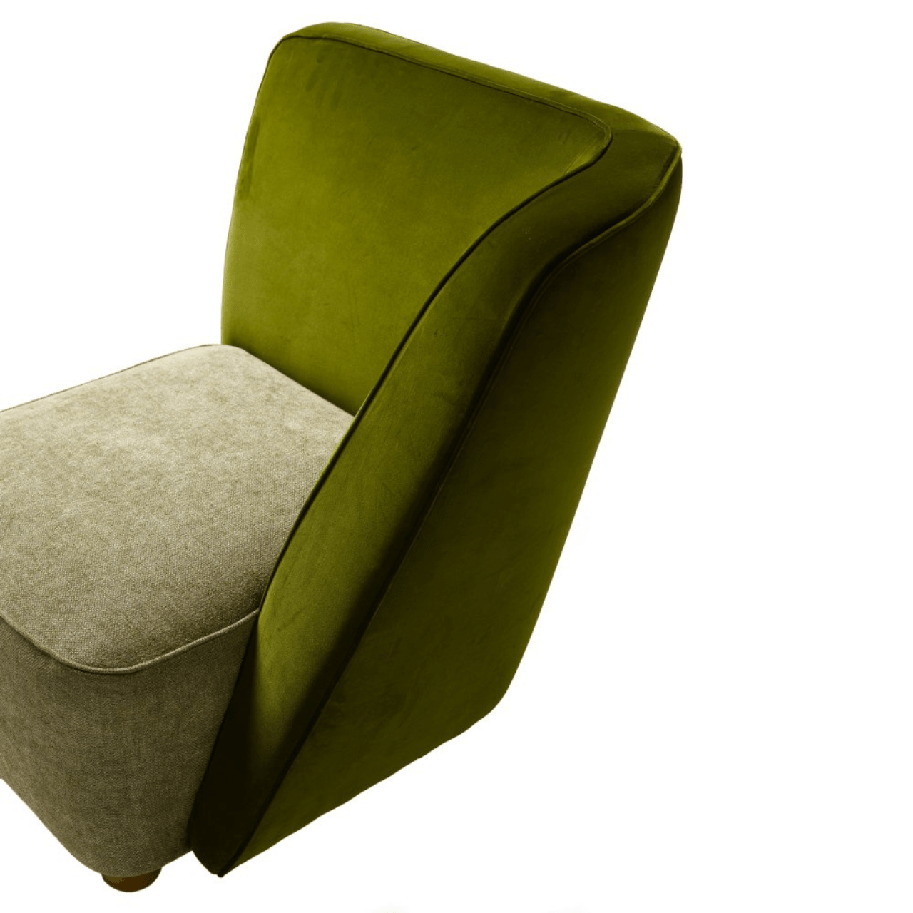 Fauteuil droit en tissu er velours vert Baia - MARIONI - La Maison Milanaisei0311