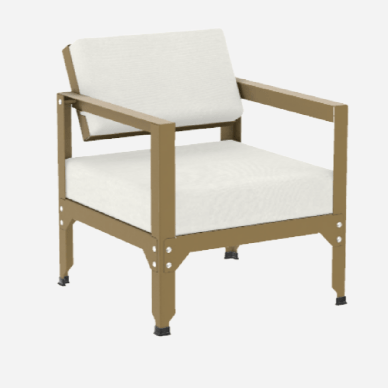 Fauteuil en acier galvanisé à dossier basculant Hegoa - MATIERE GRISE - La Maison MilanaiseFAUTEUILHEGOA - 34Laiton 230