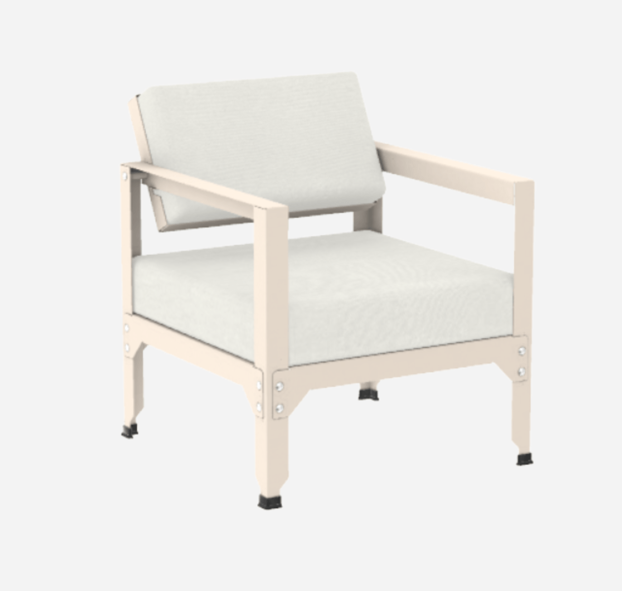 Fauteuil en acier galvanisé à dossier basculant Hegoa - MATIERE GRISE - La Maison MilanaiseFAUTEUILHEGOA - 1Eggshell 161