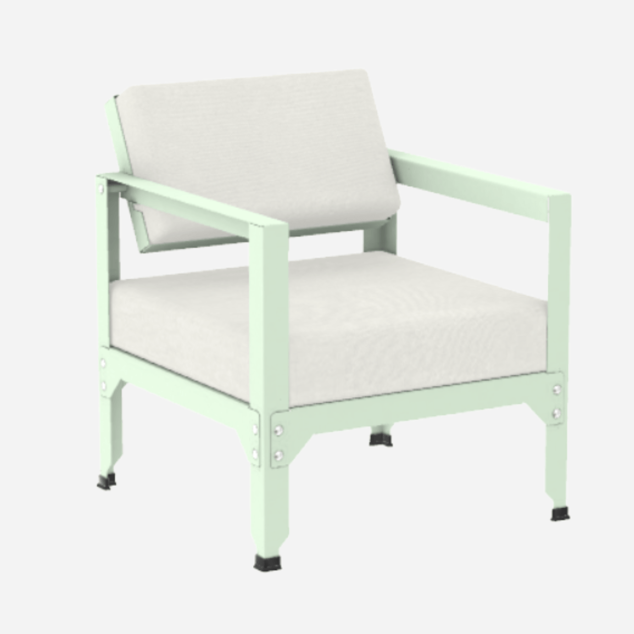 Fauteuil en acier galvanisé à dossier basculant Hegoa - MATIERE GRISE - La Maison MilanaiseFAUTEUILHEGOA - 26Vert d'eau 120