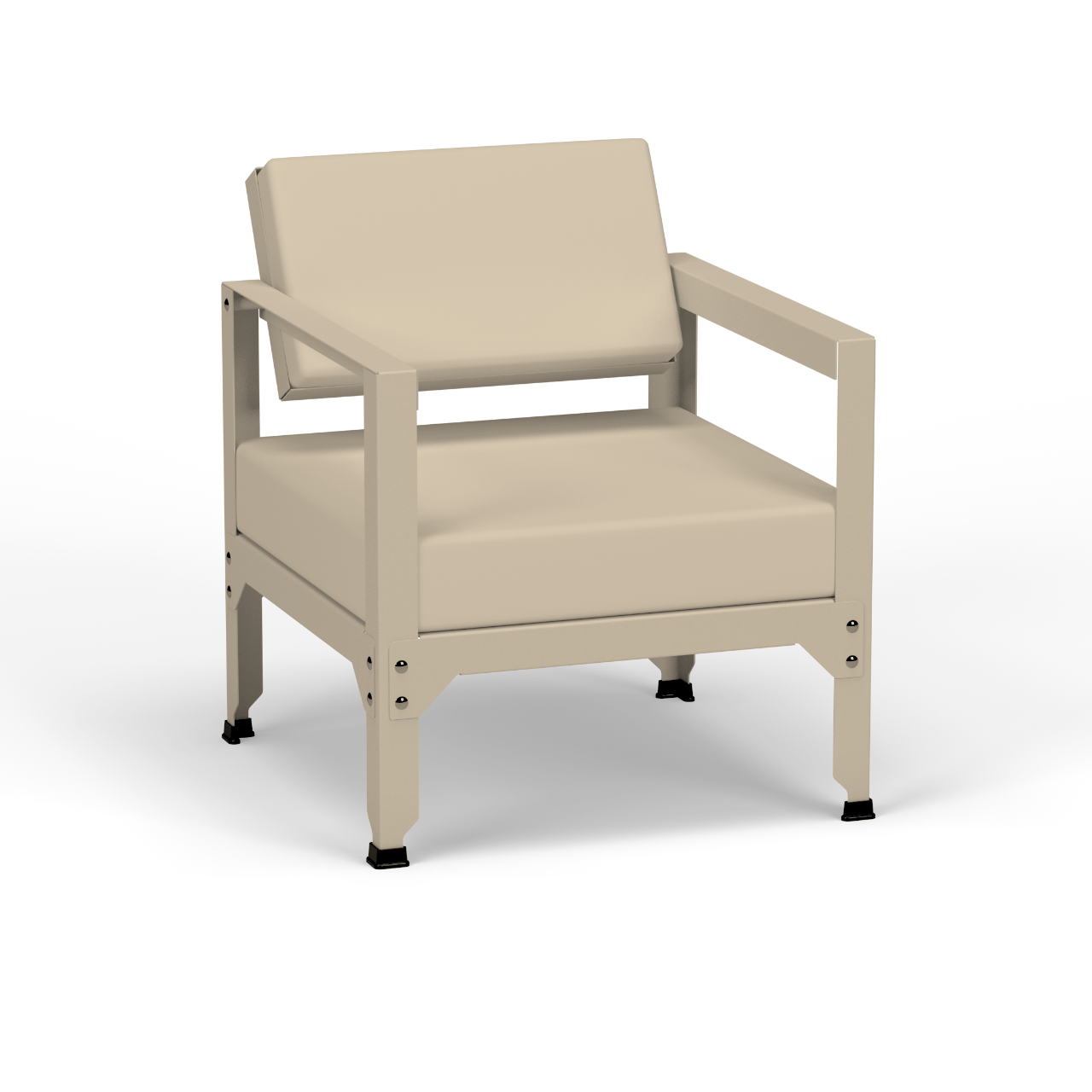 Fauteuil en acier galvanisé à dossier basculant Hegoa - MATIERE GRISE - La Maison MilanaiseFAUTEUILHEGOA - 12Crème 190