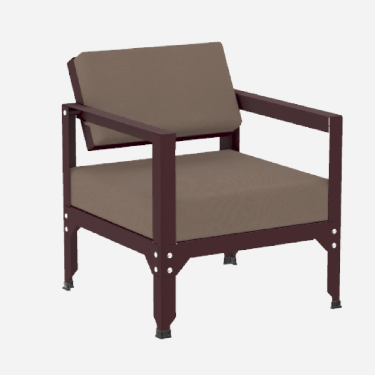 Fauteuil en acier galvanisé à dossier basculant Hegoa - MATIERE GRISE - La Maison MilanaiseFAUTEUILHEGOA - 2Bourgogne 153