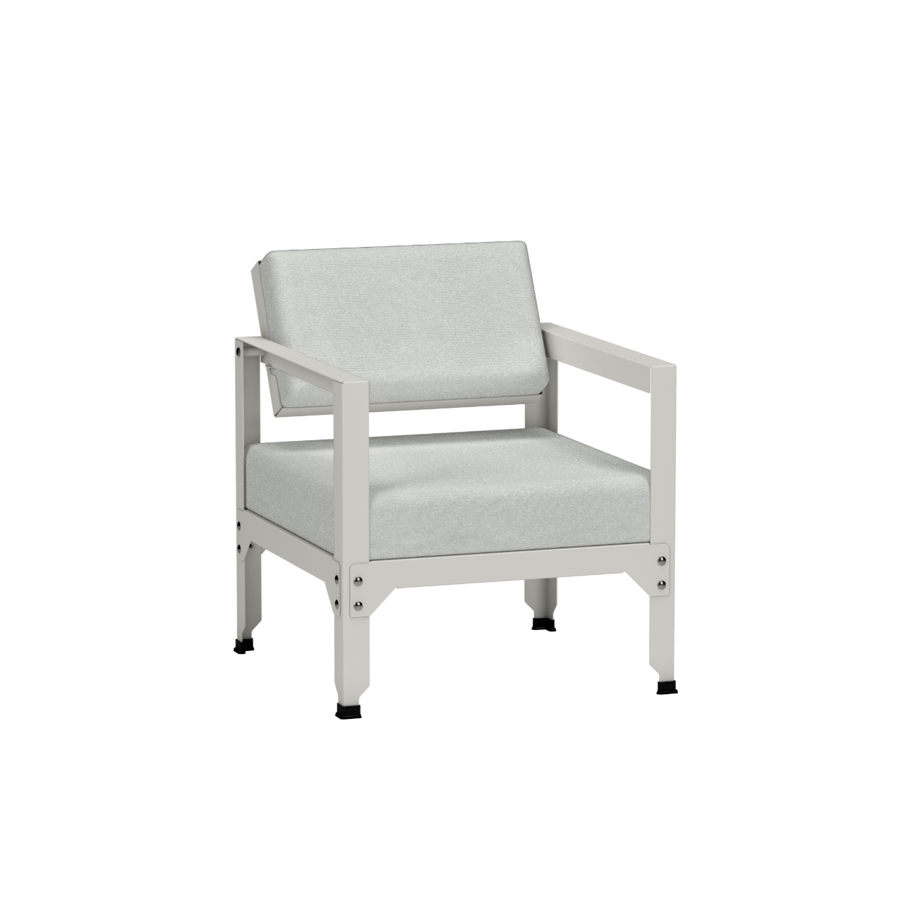 Fauteuil en acier galvanisé à dossier basculant Hegoa - MATIERE GRISE - La Maison MilanaiseFAUTEUILHEGOA - 13Craie 023