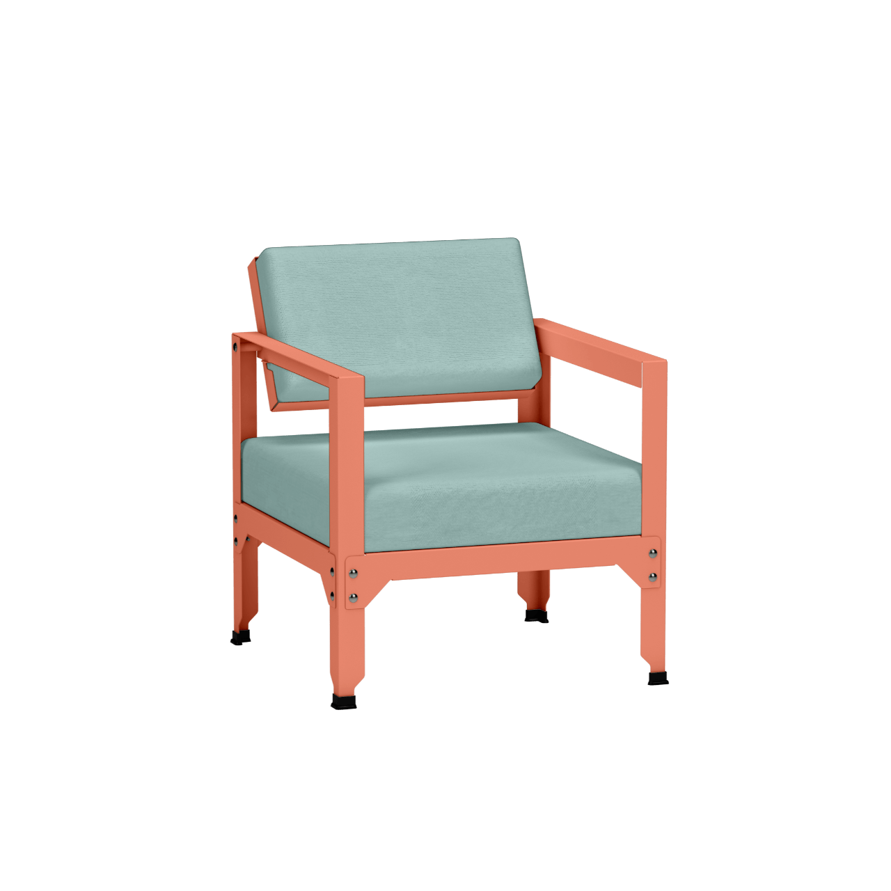 Fauteuil en acier galvanisé à dossier basculant Hegoa - MATIERE GRISE - La Maison MilanaiseFAUTEUILHEGOA - 17Orange givré 144