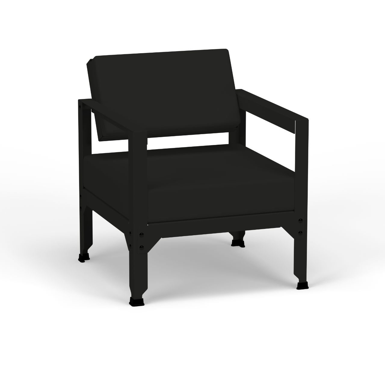 Fauteuil en acier galvanisé à dossier basculant Hegoa - MATIERE GRISE - La Maison MilanaiseFAUTEUILHEGOA - 6Noir mat 031
