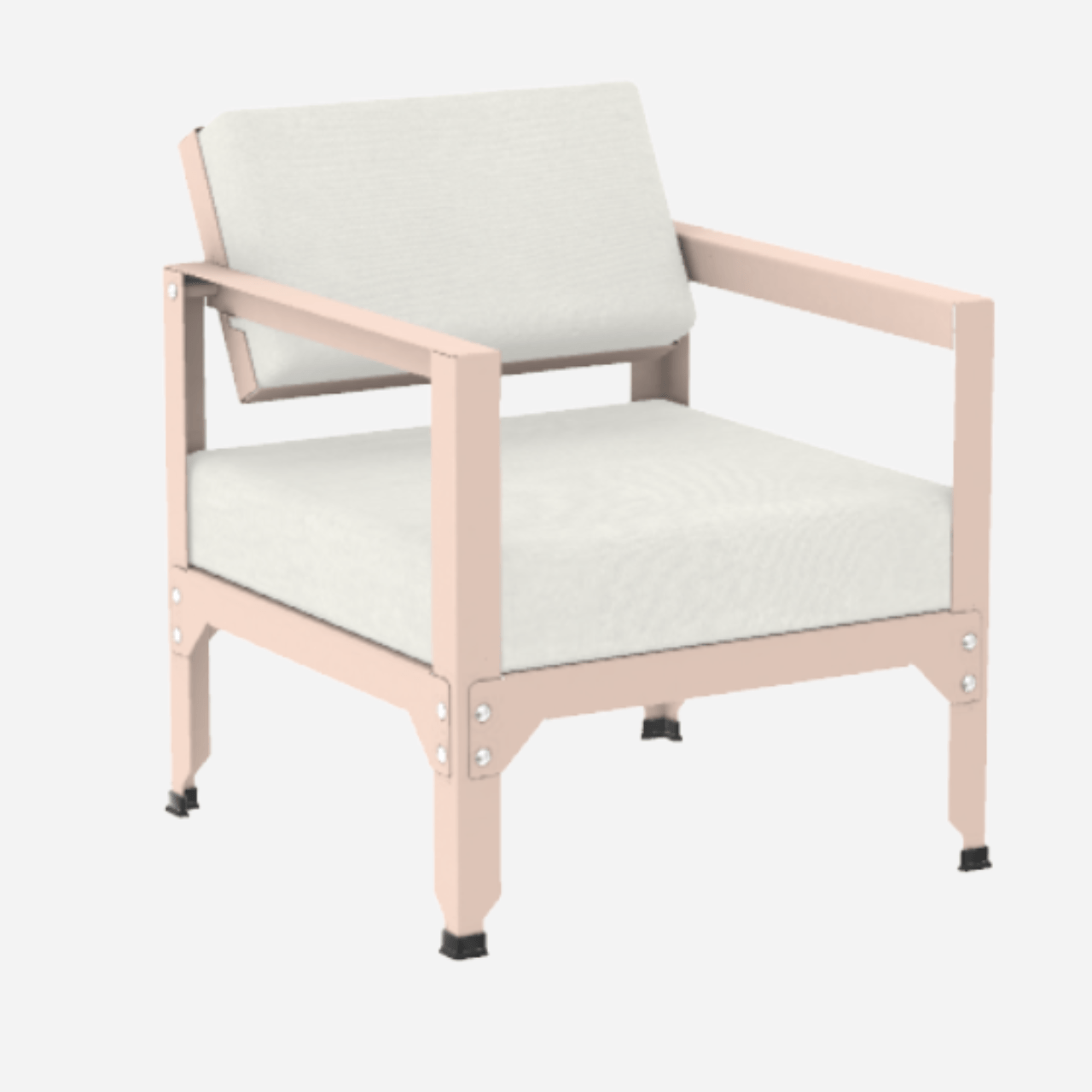 Fauteuil en acier galvanisé à dossier basculant Hegoa - MATIERE GRISE - La Maison MilanaiseFAUTEUILHEGOA - 14Baby pink 162
