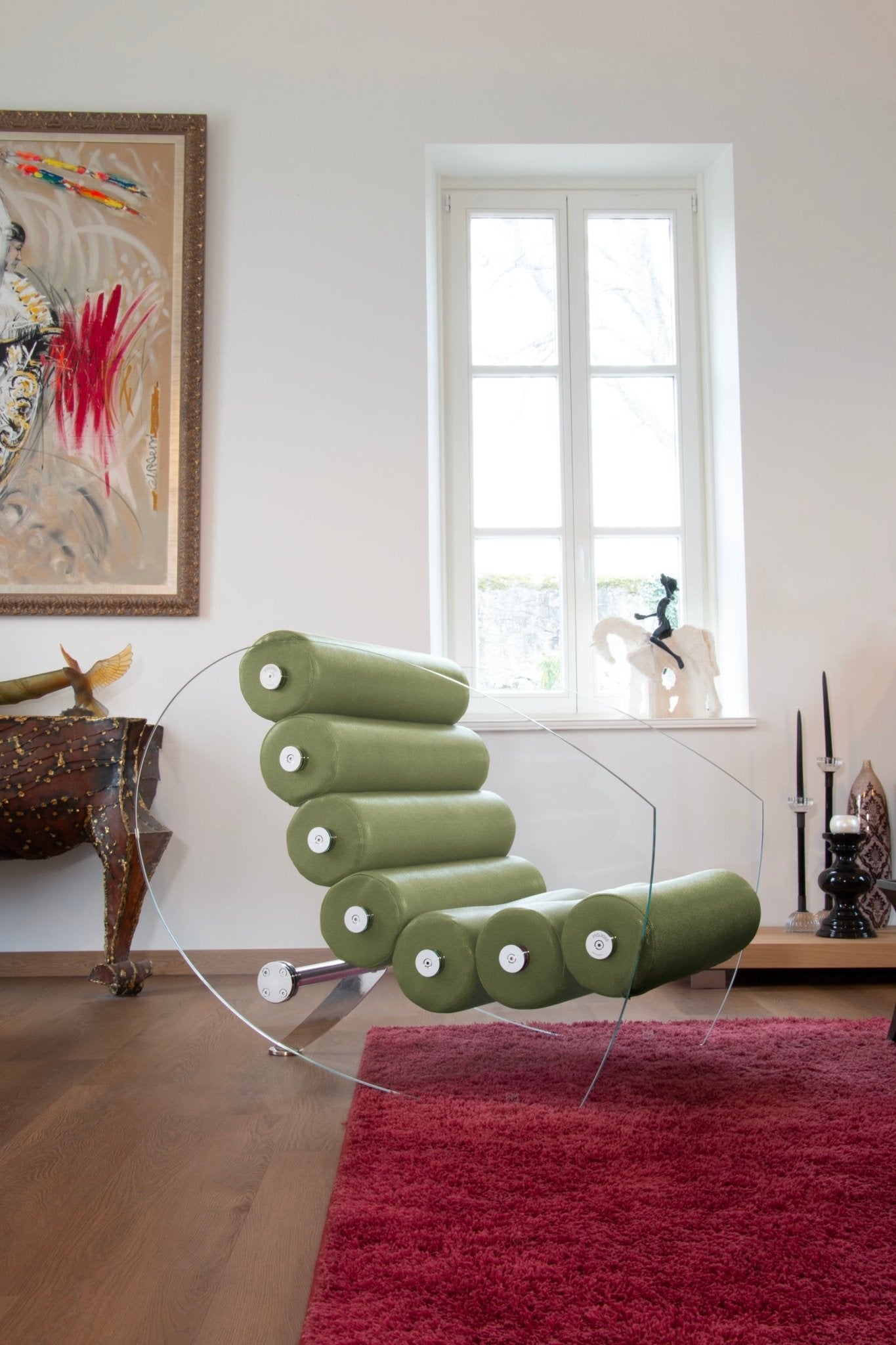 Fauteuil en altuglas et assise cuir végan MW05 - KUUMO DESIGN - La Maison MilanaiseMW05FAUTEUILCUIR - 4Cuir blanc