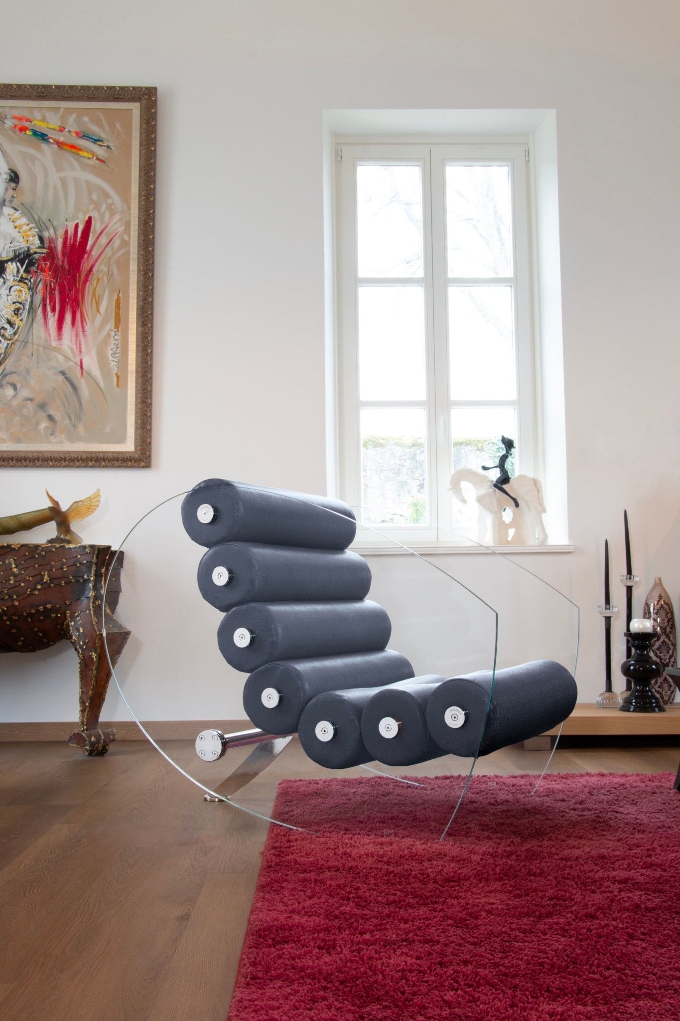 Fauteuil en altuglas et assise cuir végan MW05 - KUUMO DESIGN - La Maison MilanaiseMW05FAUTEUILCUIR - 1Cuir Vert