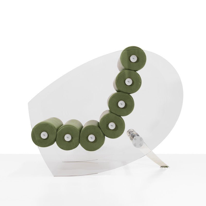 Fauteuil en altuglas et assise cuir végan MW05 - KUUMO DESIGN - La Maison MilanaiseMW05FAUTEUILCUIR - 1Cuir Vert