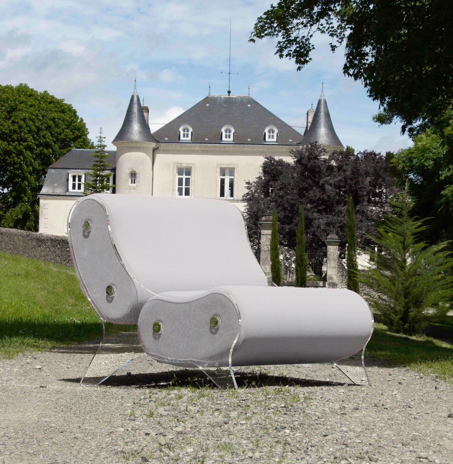 Fauteuil en altuglas et mousse alvéolaire - KUUMO DESIGN - La Maison MilanaiseMW06 - SP - 2Blanc