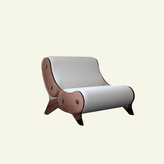 Fauteuil en altuglas fumé et mousse alvéolaire - KUUMO DESIGN - La Maison MilanaiseMW06 - SP - 2Bronze