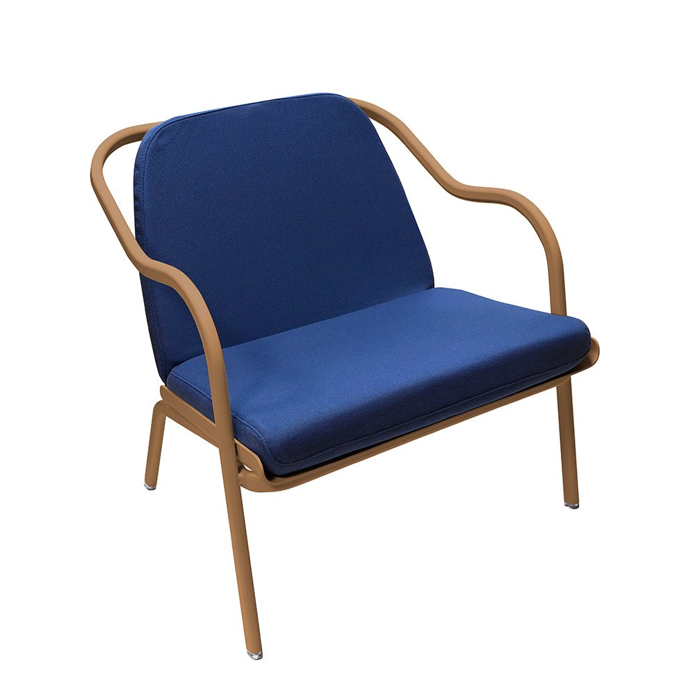 Fauteuil lounge design en aluminium et tissus bleu - ALLURE D'AZUR - La Maison Milanaise582018 - A30AmphoreDenim Toile