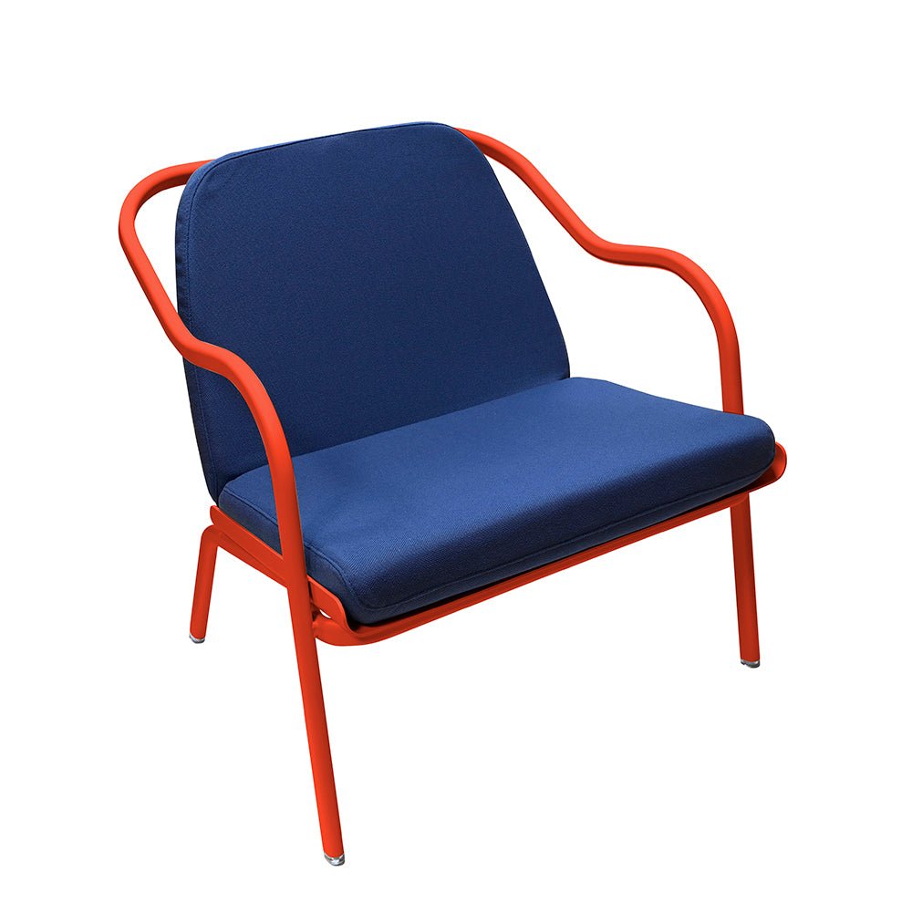 Fauteuil lounge design en aluminium et tissus bleu - ALLURE D'AZUR - La Maison Milanaise582018 - A54Etoile de merDenim Toile