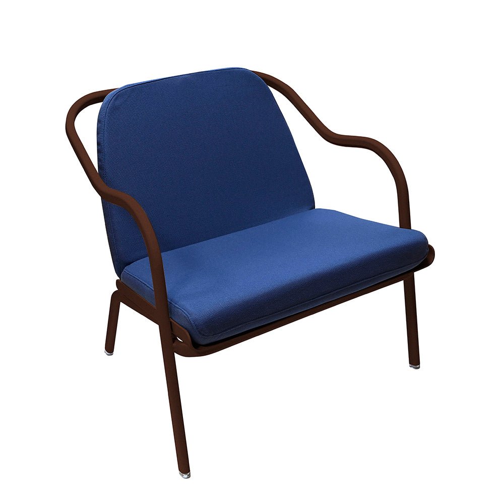 Fauteuil lounge design en aluminium et tissus bleu - ALLURE D'AZUR - La Maison Milanaise582018 - A72RouilleDenim Toile