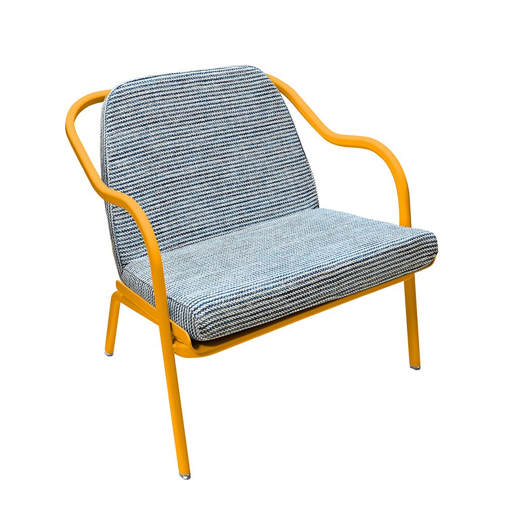 Fauteuil lounge design en aluminium et tissus bleu - ALLURE D'AZUR - La Maison Milanaise582018 - A81MimosaAzur