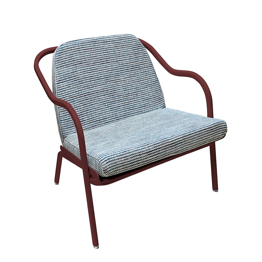 Fauteuil lounge design en aluminium et tissus bleu - ALLURE D'AZUR - La Maison Milanaise582018 - A9BordeauxAzur