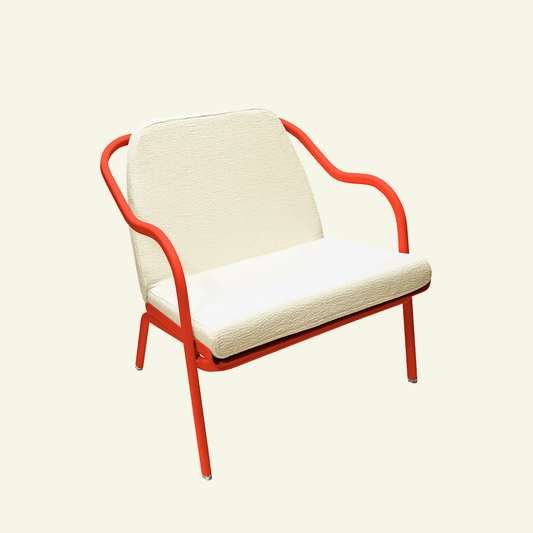 Fauteuil lounge design en aluminium et tissus écru - ALLURE D'AZUR - La Maison MilanaiseCharbonTaupe grainé