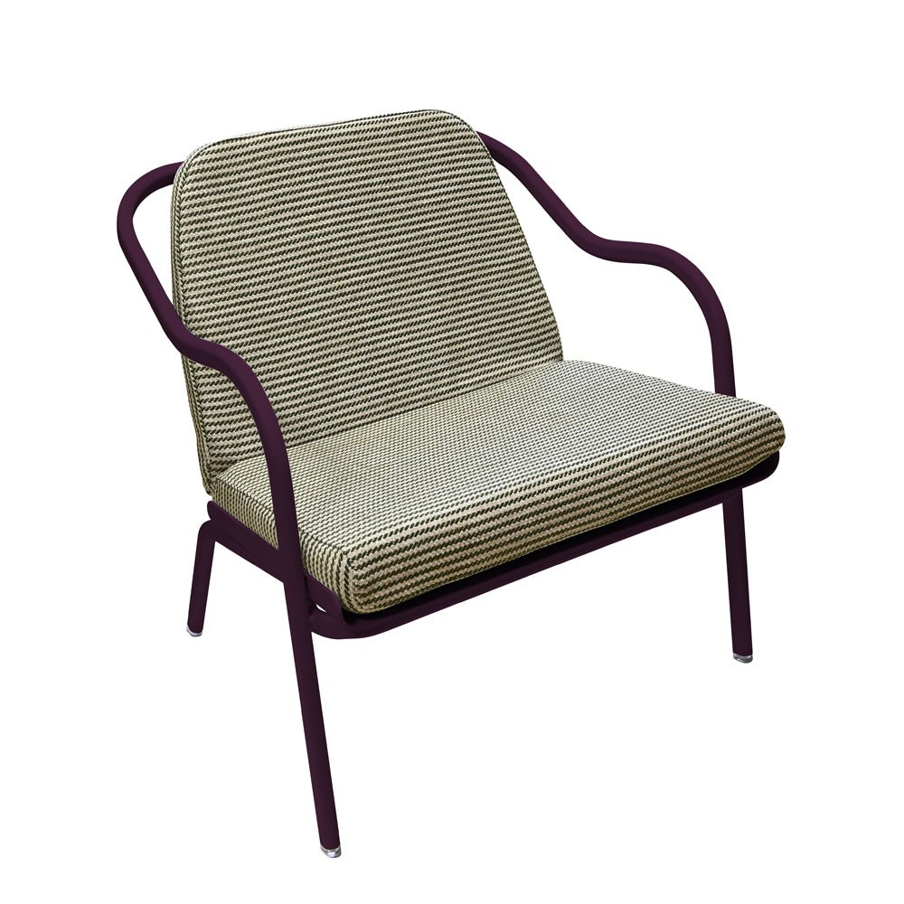 Fauteuil lounge design en aluminium et tissus vert - ALLURE D'AZUR - La Maison MilanaiseOlivierVeronese