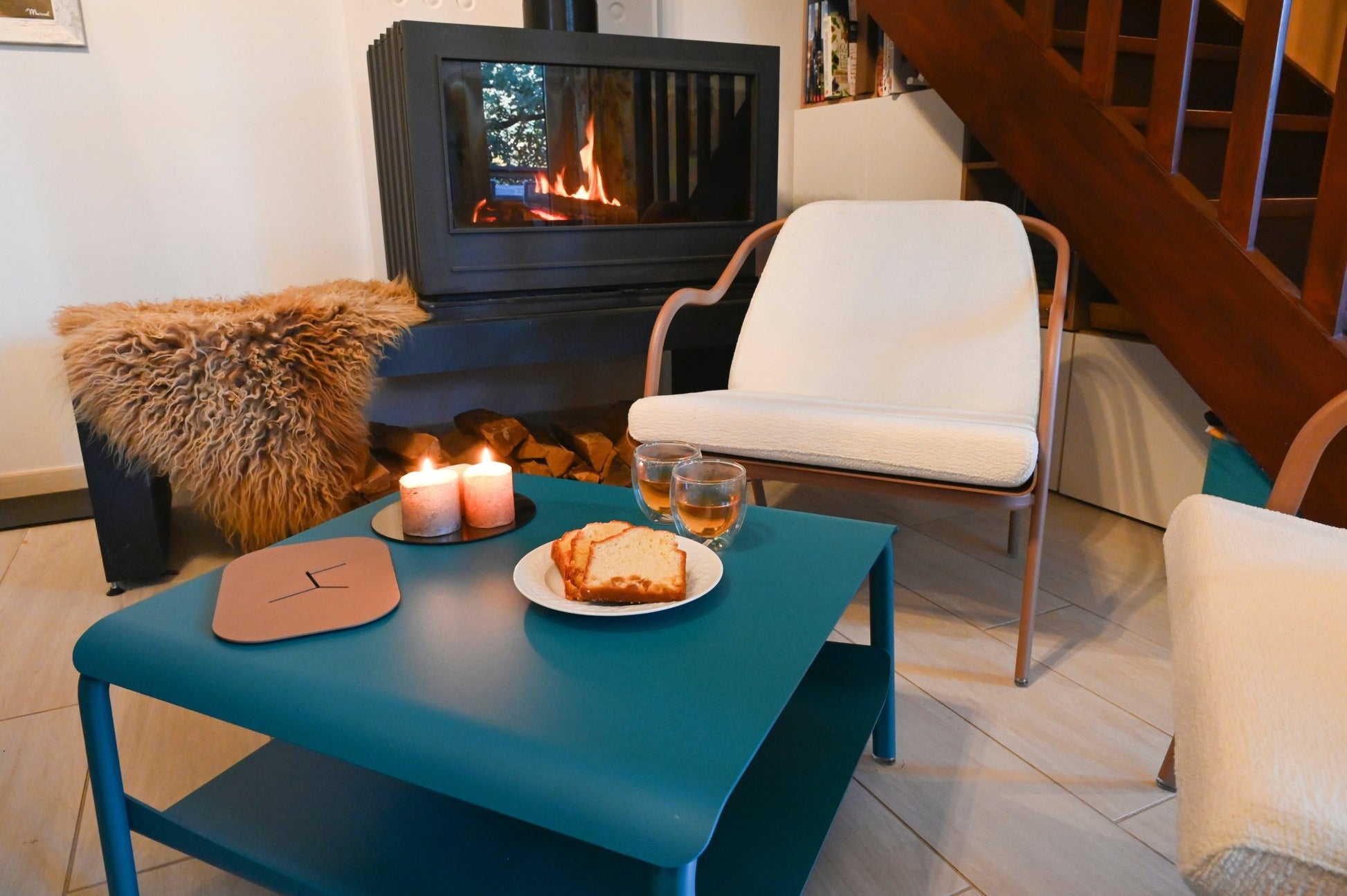 Fauteuil lounge design en aluminium et tissus vert - ALLURE D'AZUR - La Maison MilanaiseTerracottaVeronese