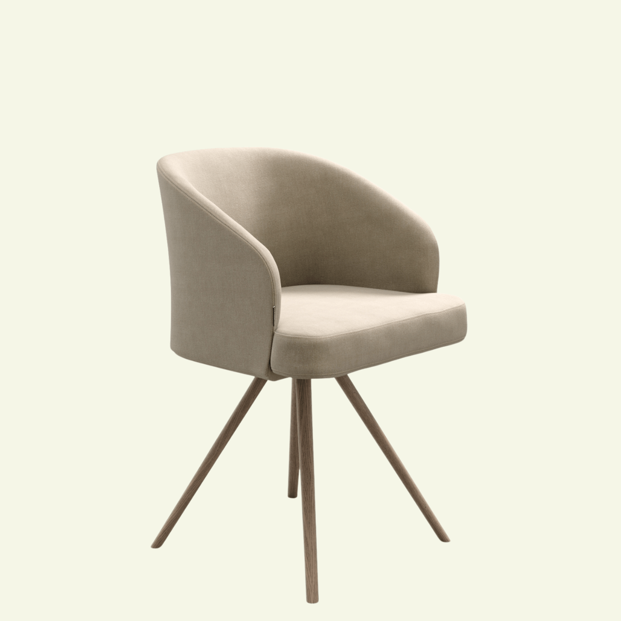 Fauteuil ONDA – Tissu beige & pied bois clair - IMPERIAL LINE - La Maison MilanaiseONDAFAUTEUIL