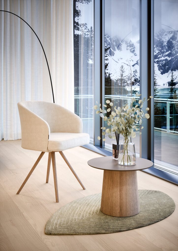 Fauteuil ONDA – Tissu beige & pied bois clair - IMPERIAL LINE - La Maison MilanaiseONDAFAUTEUIL