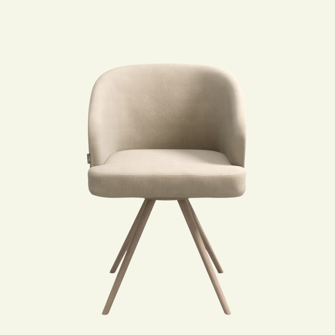 Fauteuil ONDA – Tissu beige & pied bois clair - IMPERIAL LINE - La Maison MilanaiseONDAFAUTEUIL