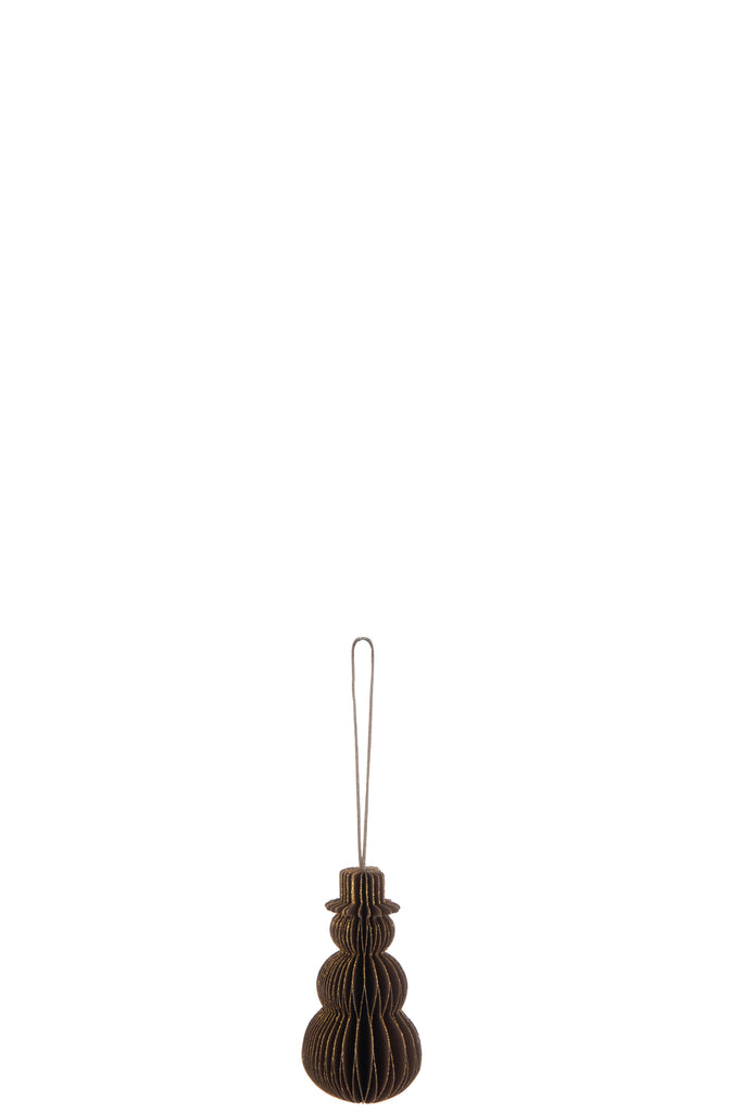 Suspension Bonhomme de neige Papier Marron Petit