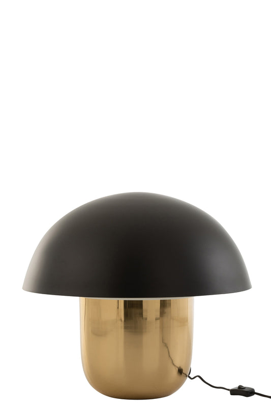 Lampe Champignon en Fer Noir/Or Grande