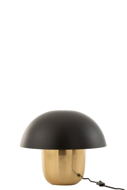 Lampe Champignon Fer Noir/Or Petite