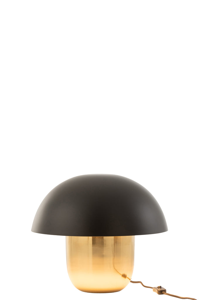 Lampe Champignon Fer Noir/Or Petite