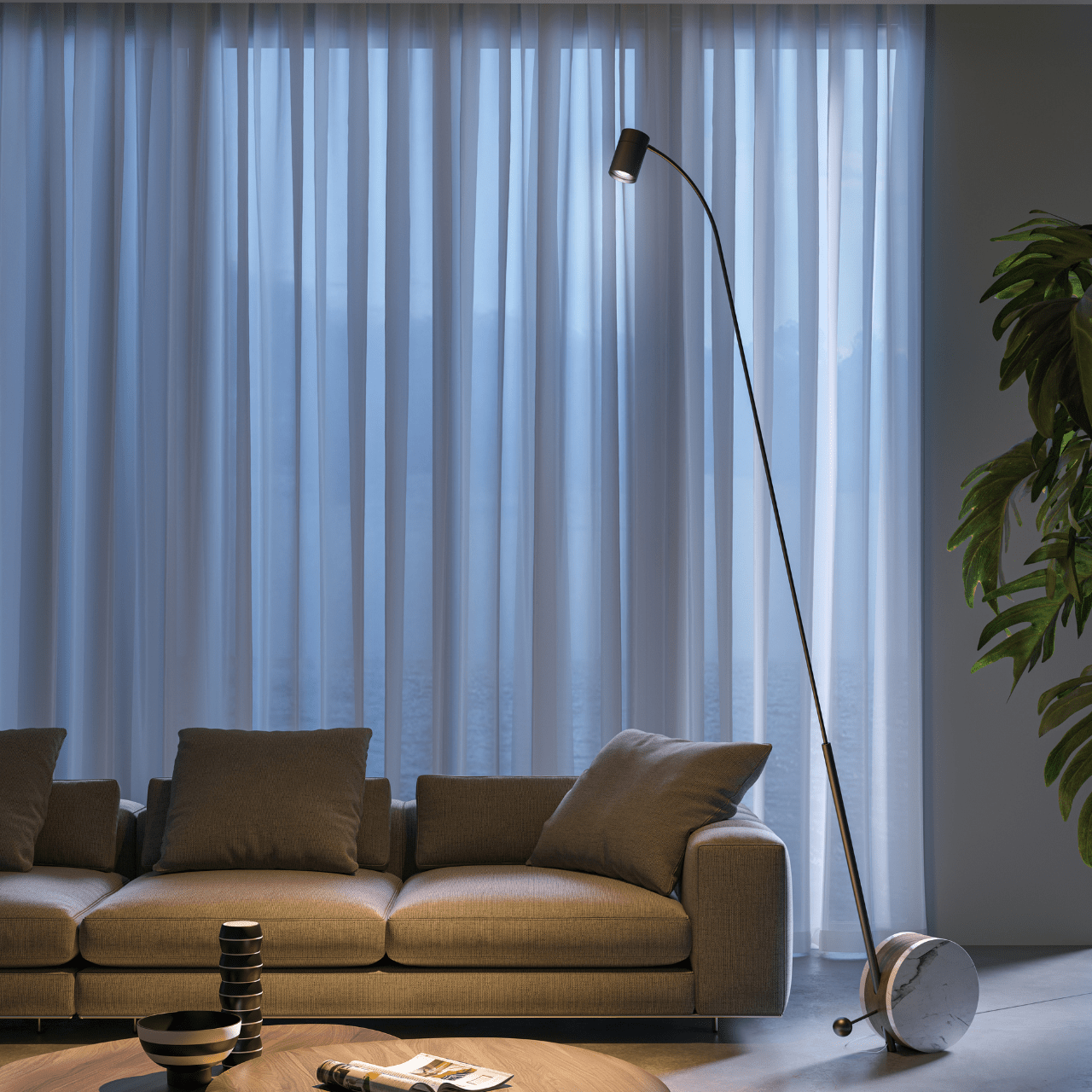 Lampadaire en métal Chiocciola - LUMEN CENTER - La Maison MilanaiseNoir 103XXL 210 - 290x50x15cm
