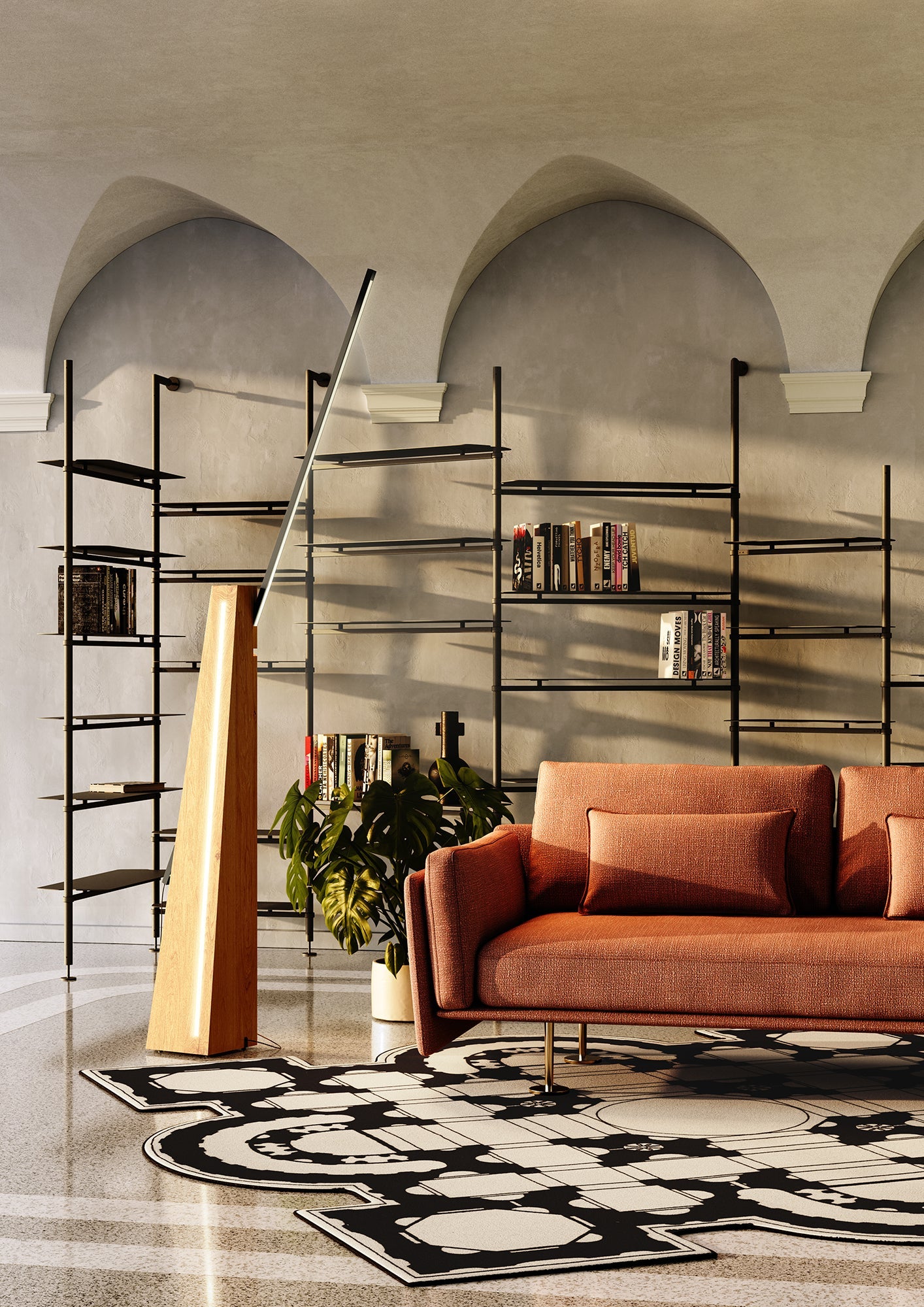 Lampadaire en noyer Astolfo - LUMEN CENTER - La Maison MilanaiseAST11LN