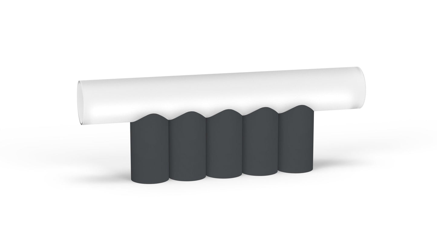 Lampe à poser 5 tubes en métal Multitude - MATIERE GRISE - La Maison MilanaiseMULTITUDE3APOSER - 5Anthracite 222