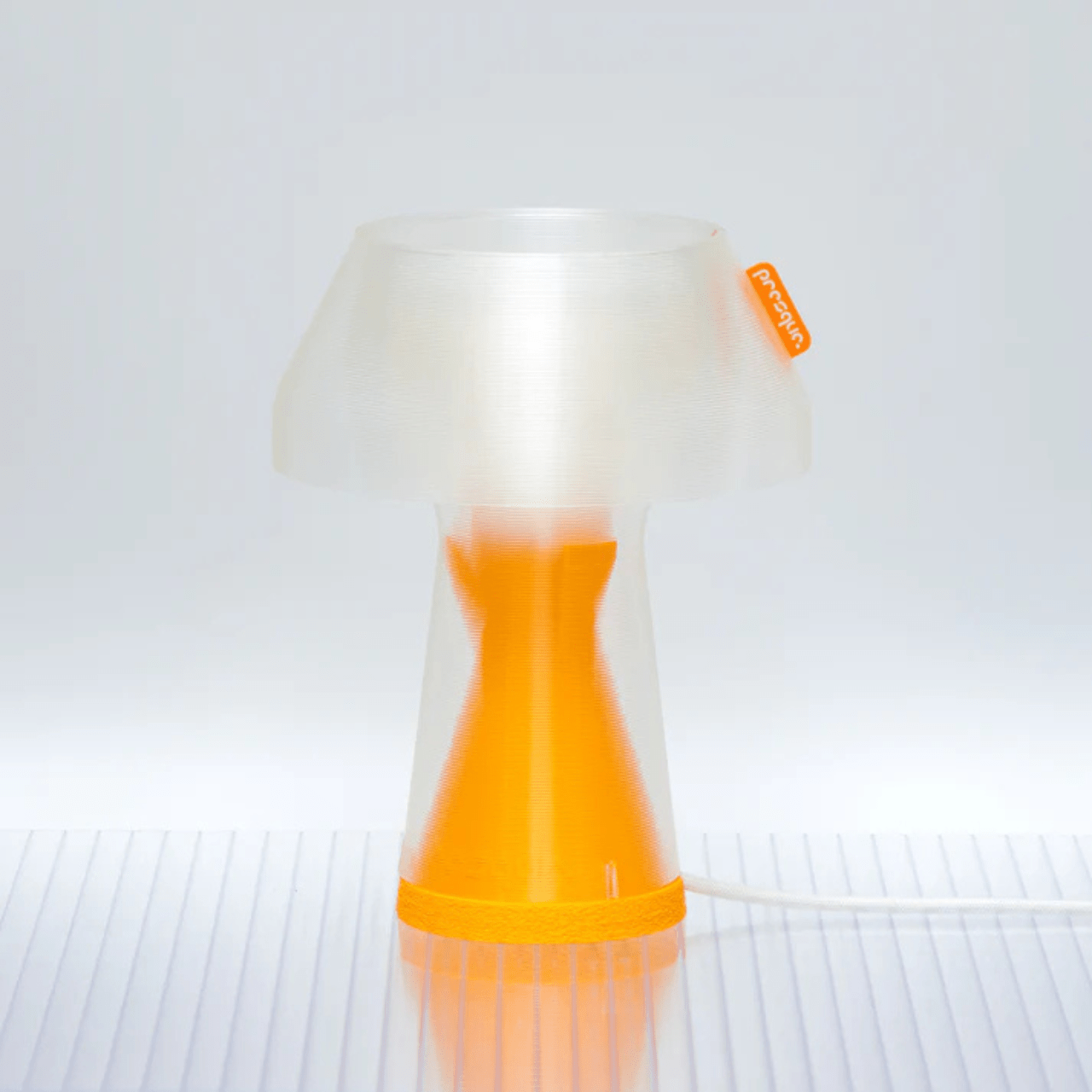 Lampe à poser en bioplastique jaune et blanc Originale.gcode - PRESQUE STUDIO - La Maison Milanaiseoriginalgcodejaune - 1Originale Ø21cmxH27cmBlanc Chaud