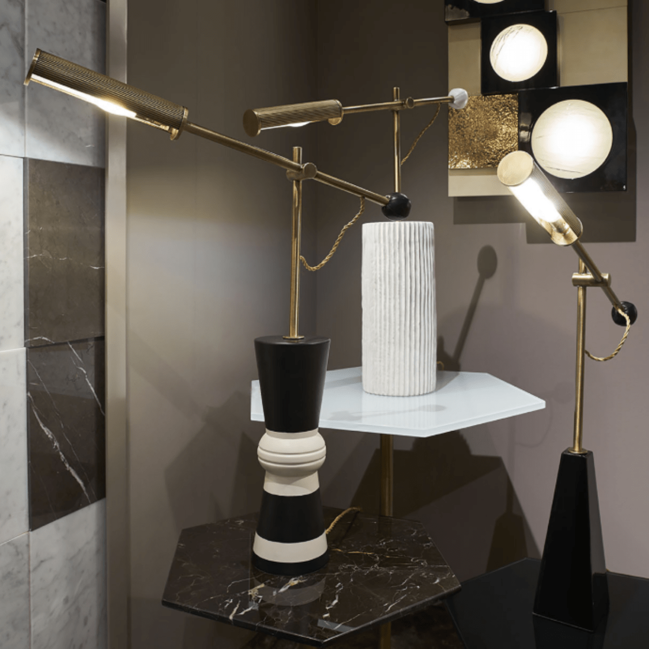 Lampe à poser en céramique noire Goldie - MARIONI - La Maison Milanaise02822C