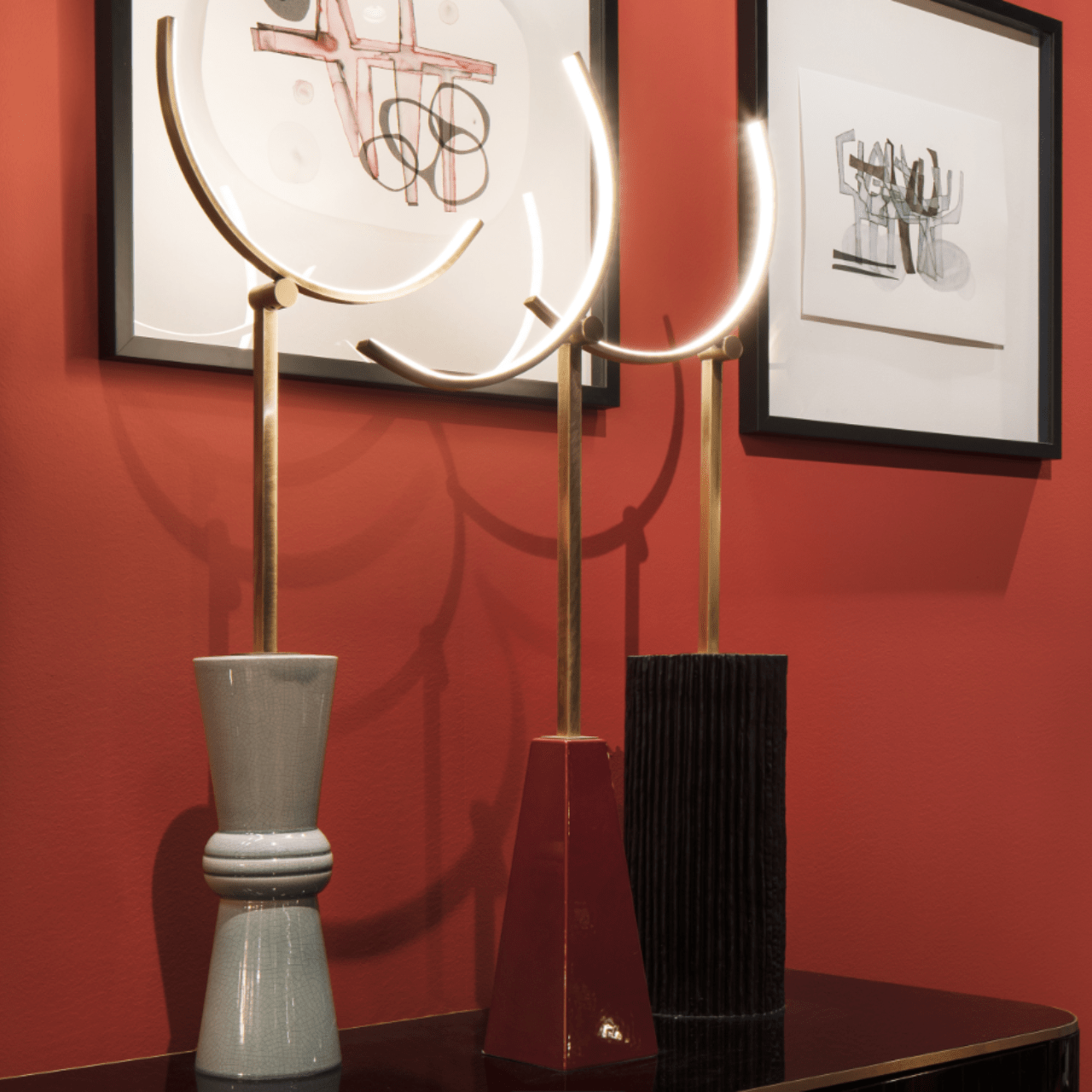 Lampe à poser en céramique vert d'eau Malibu - MARIONI - La Maison Milanaise02930B