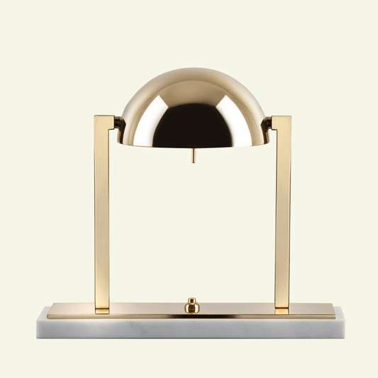 Lampe à poser en laiton et marbre Diane - LUMEN CENTER - La Maison MilanaiseDIA102Noir et marbre vert alpi