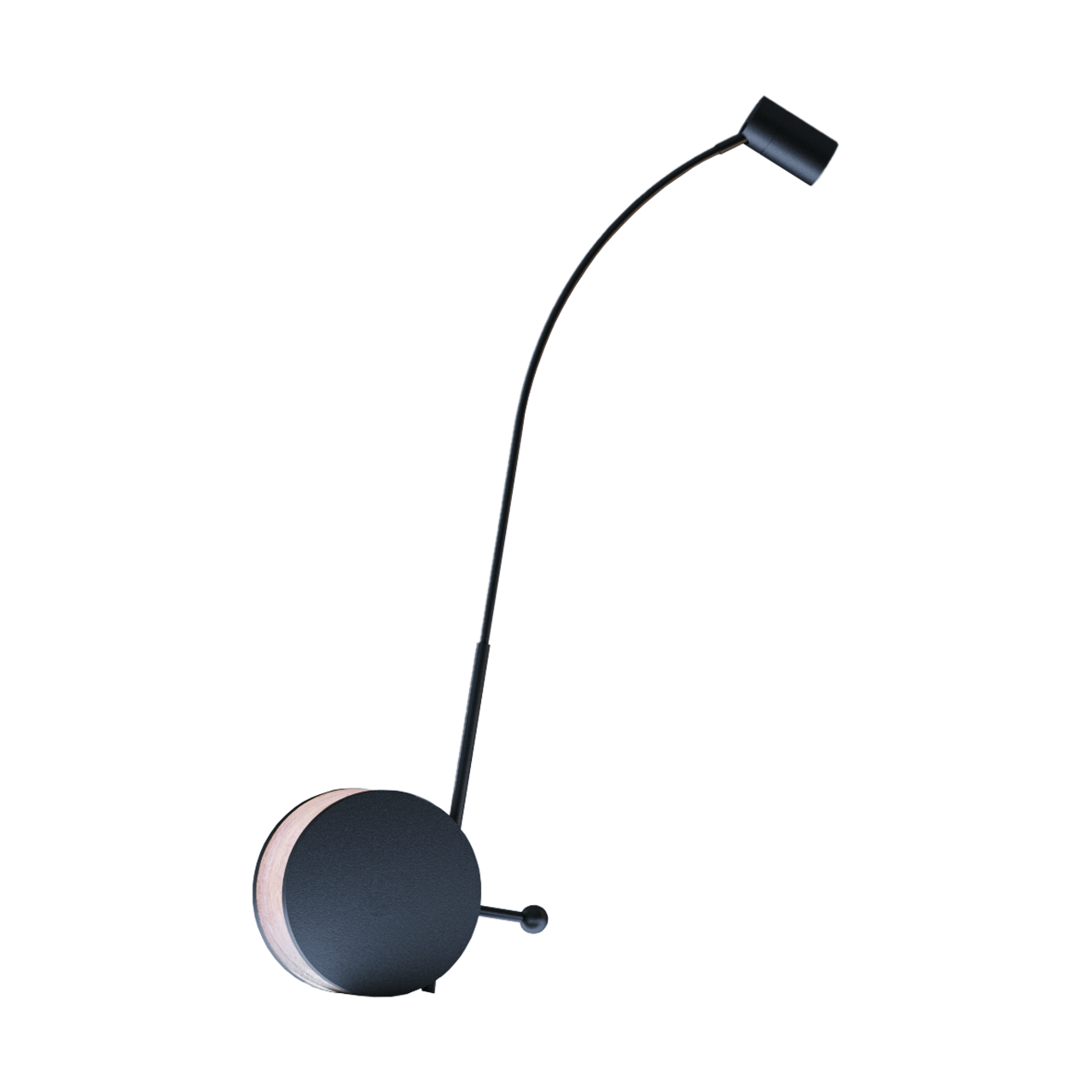 Lampe à poser en métal et noyer Chiocciola 02 - LUMEN CENTER - La Maison MilanaiseCHIO02103Noir 103