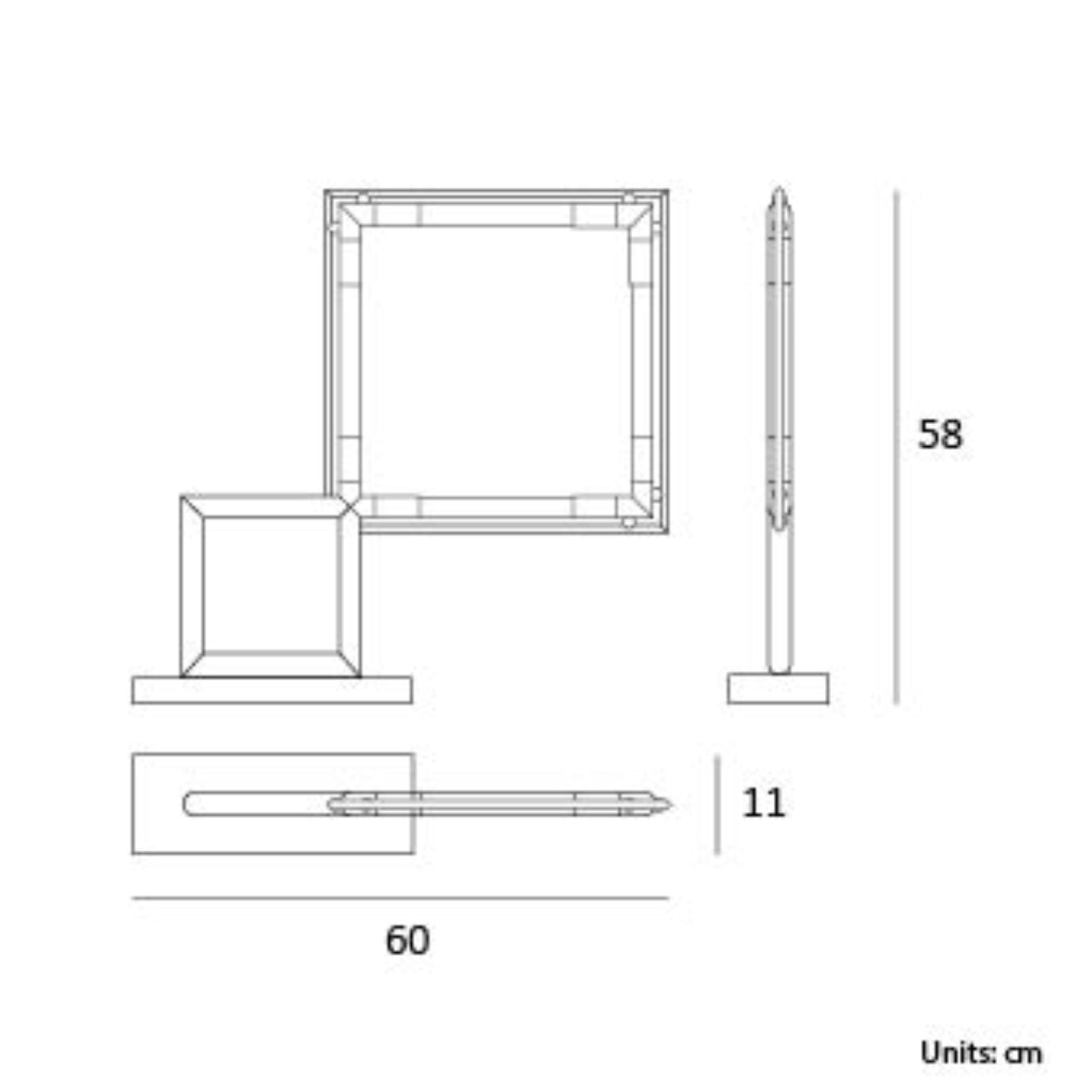 Lampe à poser Quadro – Laiton & Marbre - LUMEN CENTER - La Maison MilanaiseQUADL154B7Or 24 carats