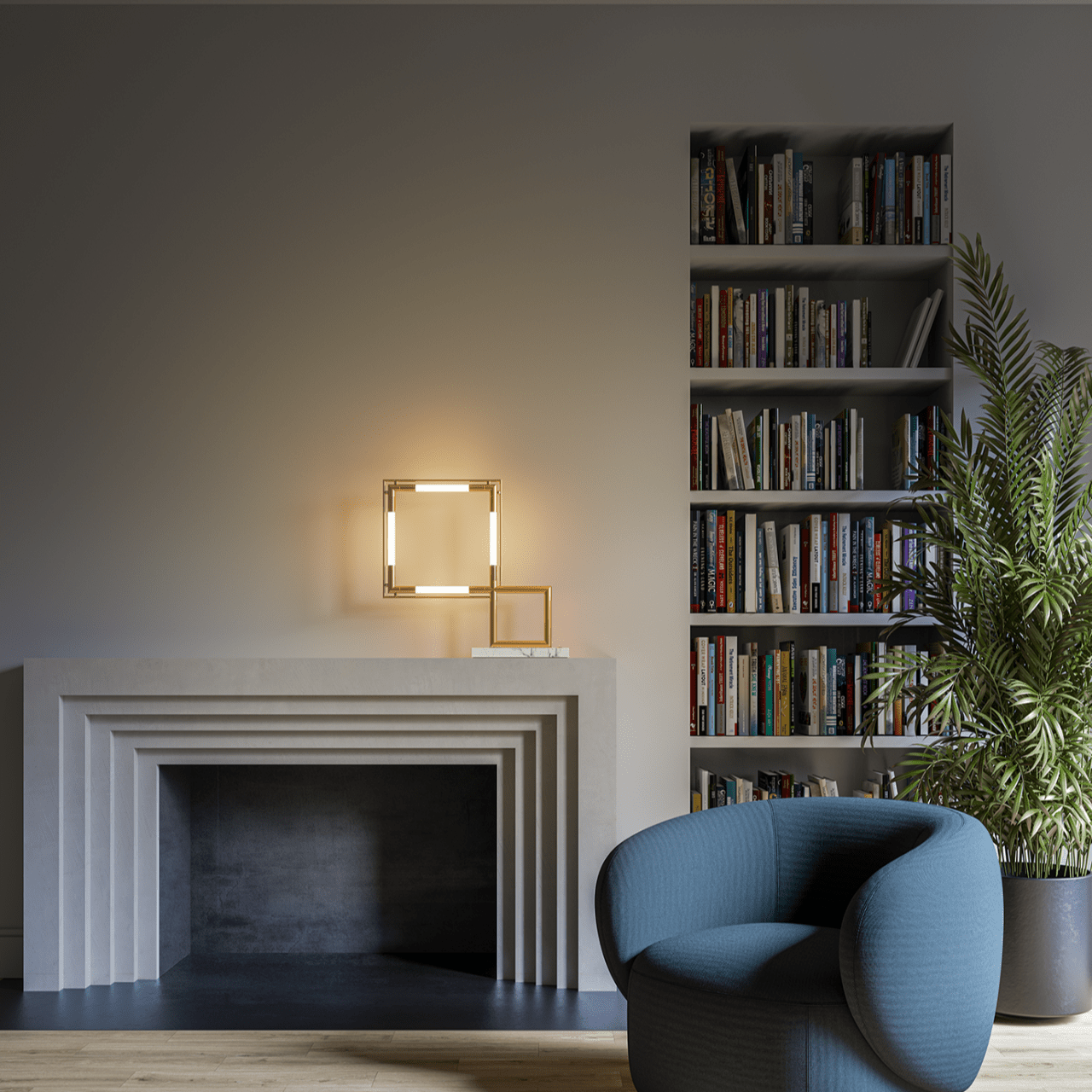 Lampe à poser Quadro – Laiton & Marbre - LUMEN CENTER - La Maison MilanaiseQUADL154B7Or 24 carats